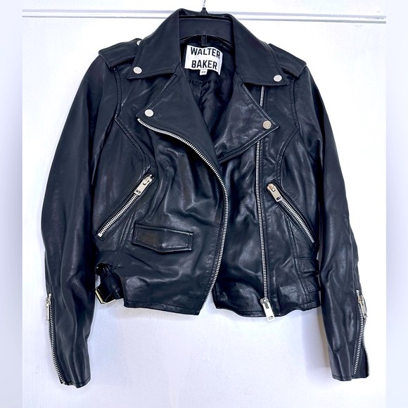 WALTER BAKER Leather Jacket, XS - Picture 2 of 10